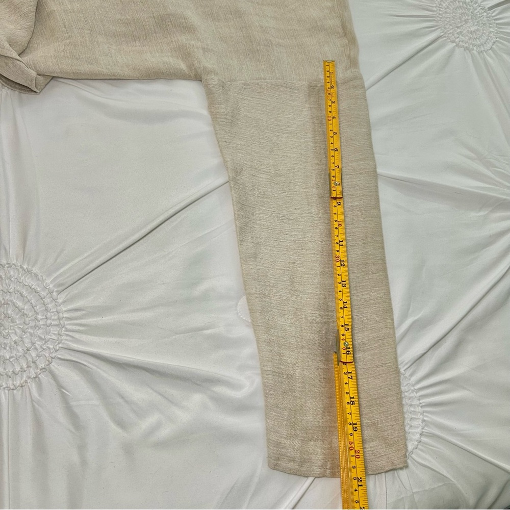 Eileen Fisher Linen & Cotton Neutral Beige Lagenlook Button Front Tunic Jacket S - Picture 14 of 15